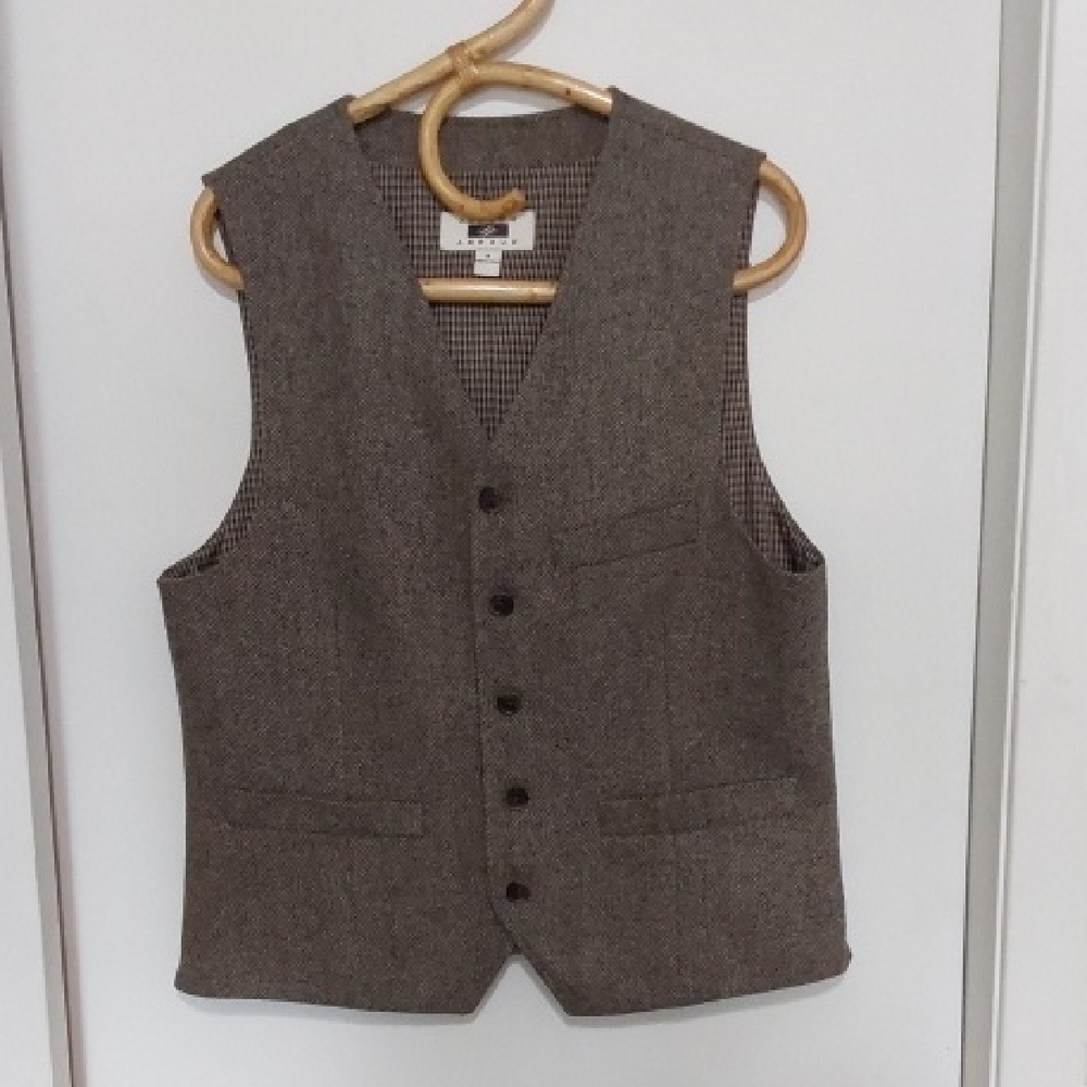 Joseph Abboud Wool/Polyester Blend Brown Vest